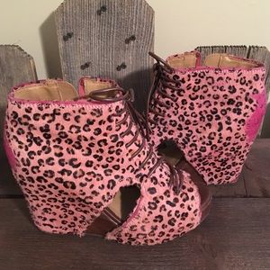 Jeffrey Campbell Pink Cheetah Wedges